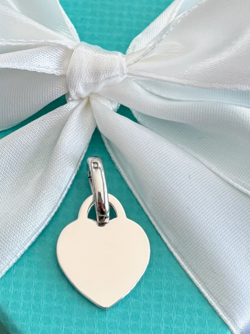 Tiffany & Co. Sterling Silver Heart Charm with Clasping Ring